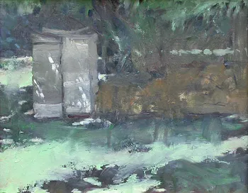 Painting Oil_Backyard Summer_10x8